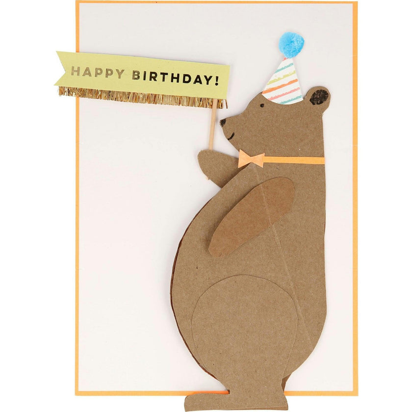 Honey Bear Stand-Up Birthday Card