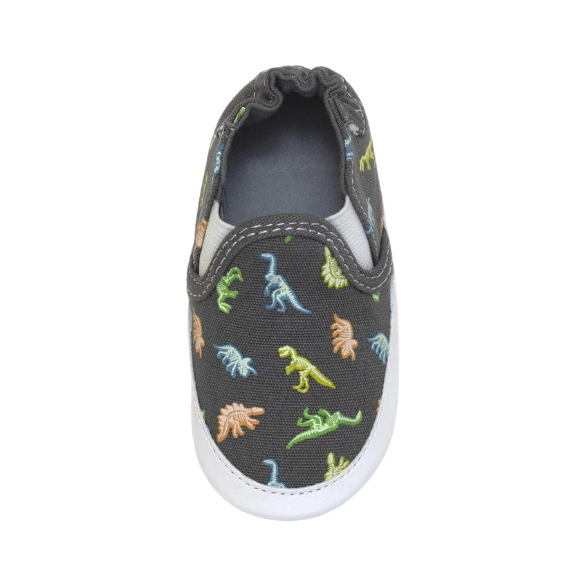 Glowing Dinos Charcoal Soft Sole
