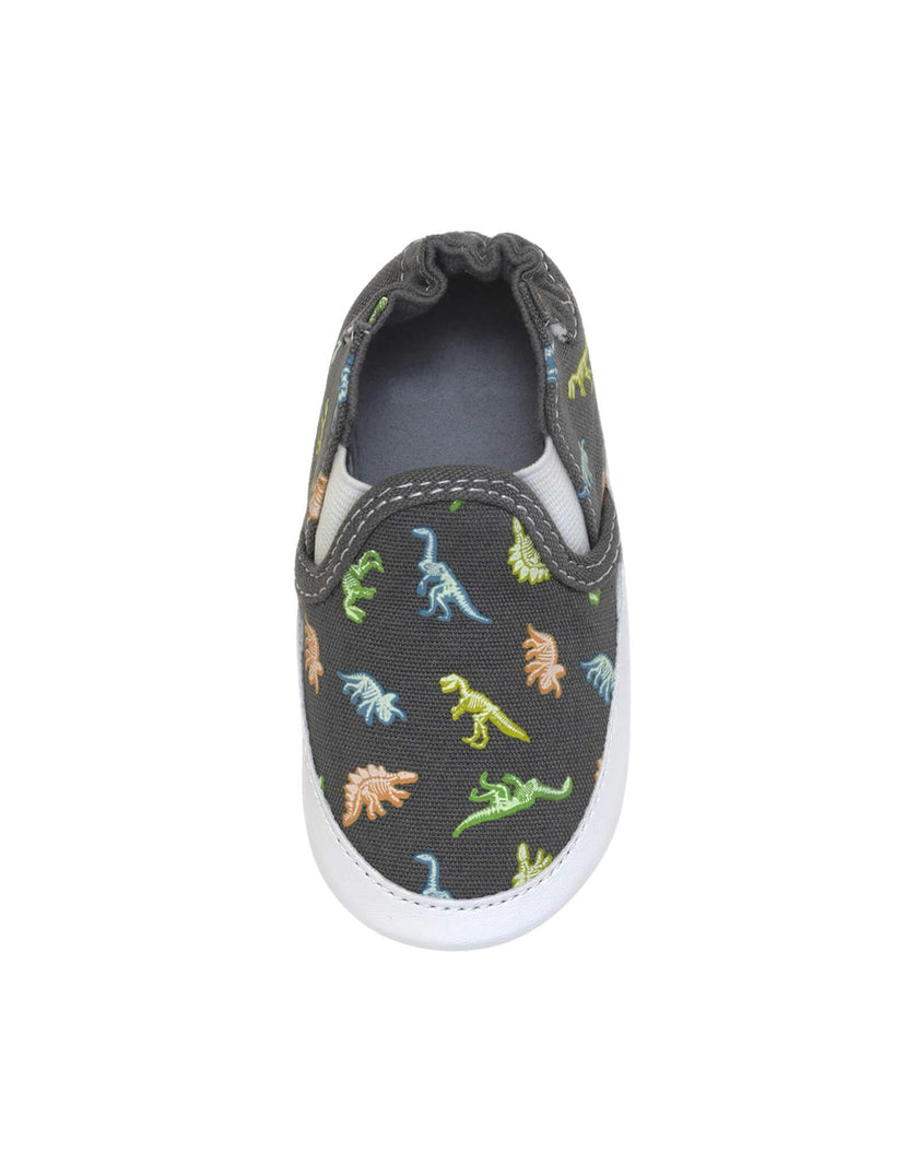 Glowing Dinos Charcoal Soft Sole