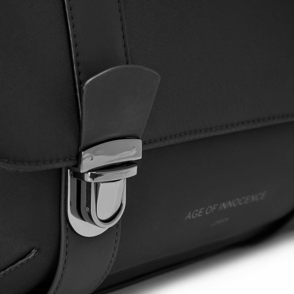 Sasha Buckle Closure Adjustable Shoulder Zipper Satchel