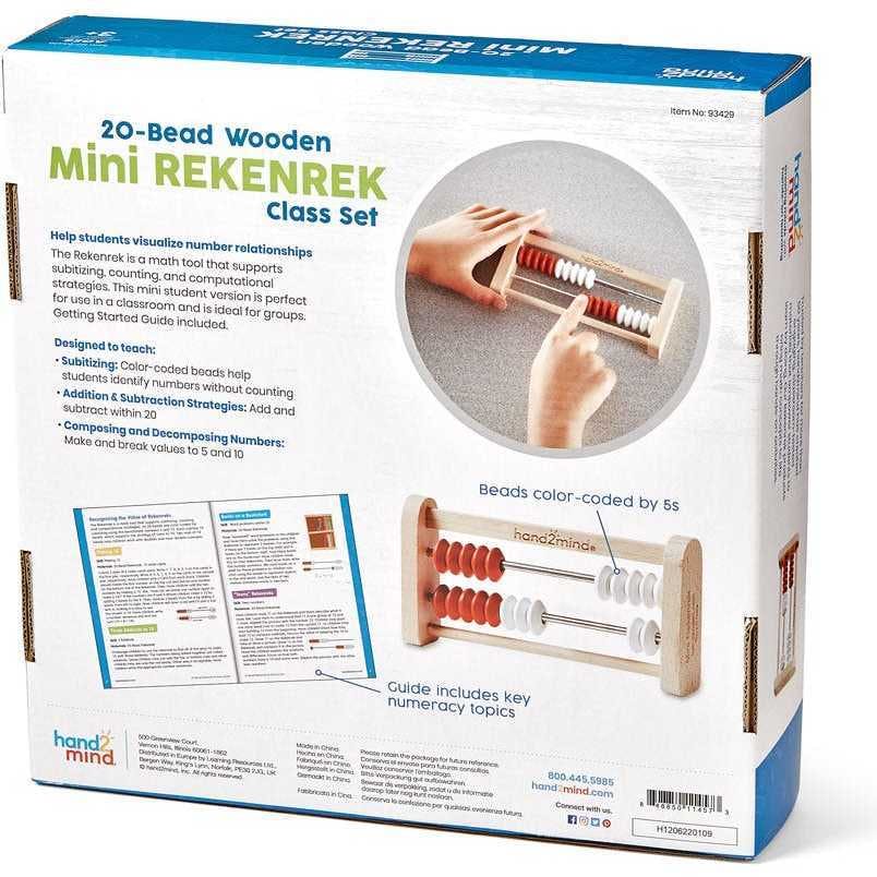 Mini 20-bead Rekenrek Set of 25