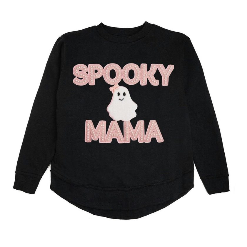 Spooky Mama Patch Halloween Women's Sweatshirt