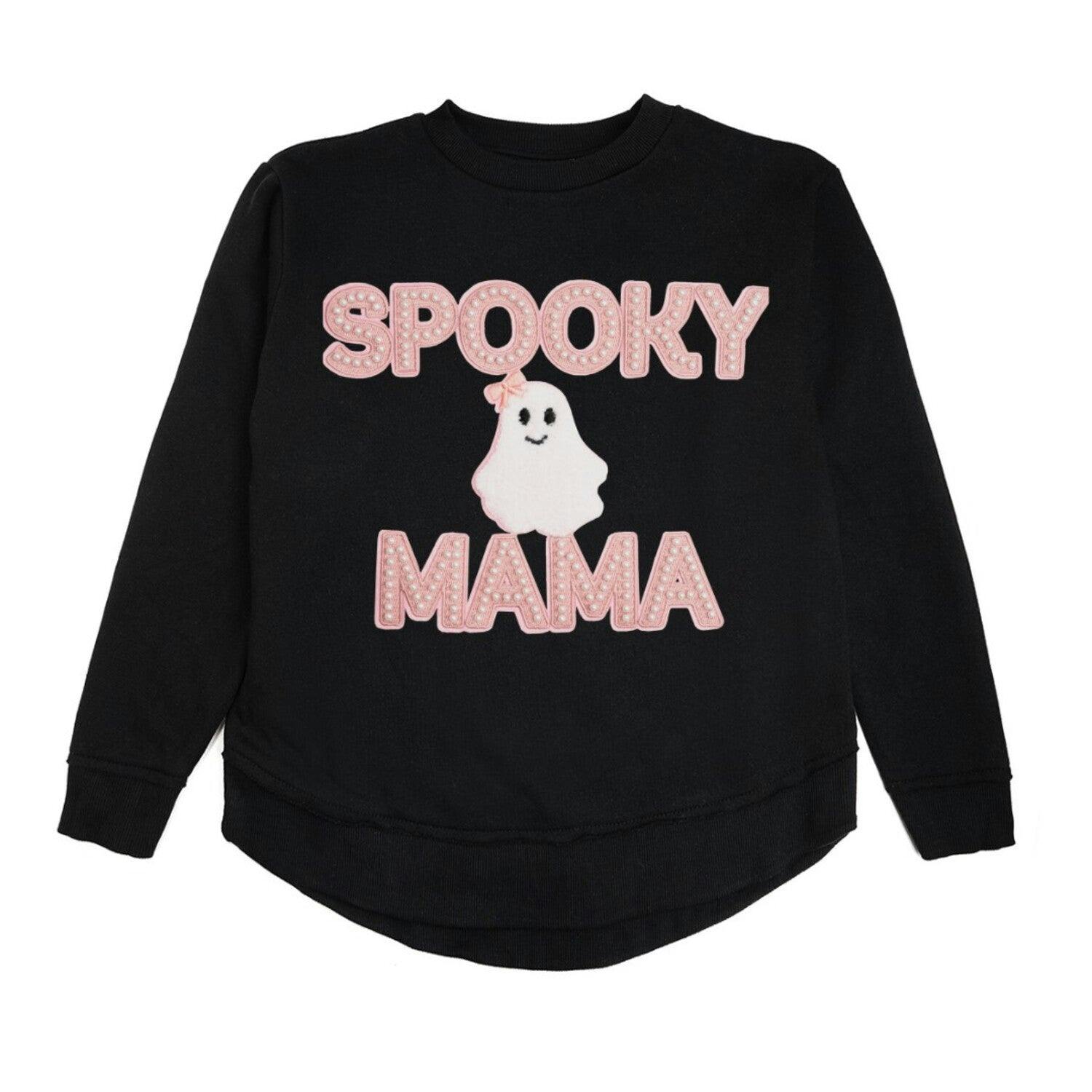 Spooky Mama Patch Halloween Women's Sweatshirt