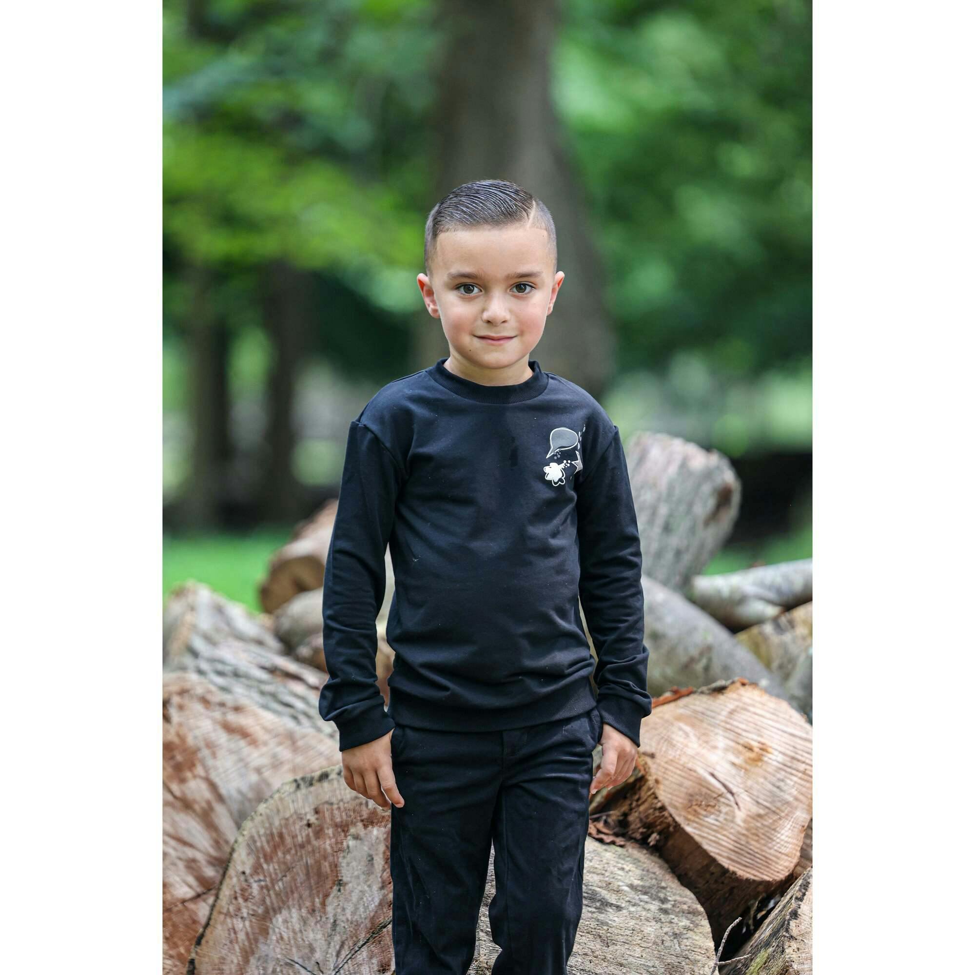 Boys Super Bubble Ribbed Crew Neck Sweater Top