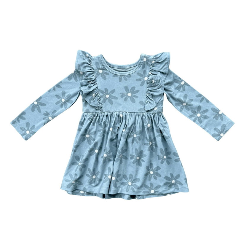 Girl's Long Sleeve Ruffle Dress