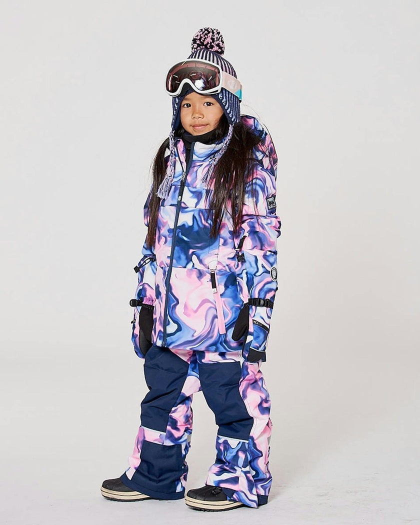 Two-Piece Teknik Snowsuit Pink And Blue Marble