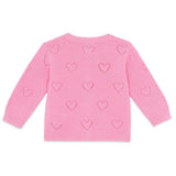 BONTON Lilet Coeur Baby Cardigan - Rose Fiesta