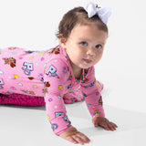 PAW Patrol: Varsity Pink Bamboo Convertible Footie