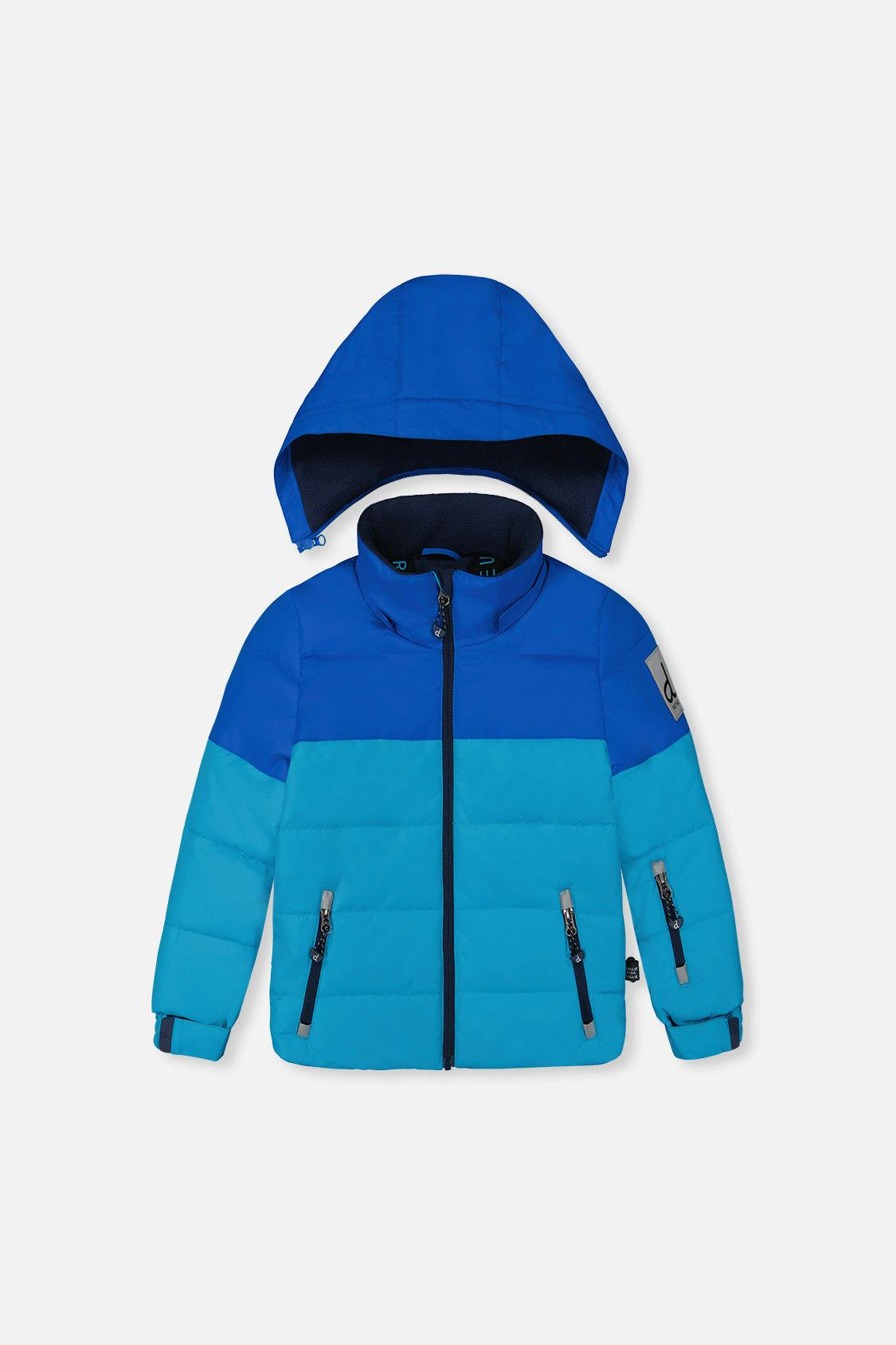 Two Piece Play Snowsuit Light And Dark Blue With Navy Pants