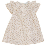 Printed V Shape Yoke Jumper Dress