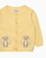 Baby Bunny Cardigan in Lemon