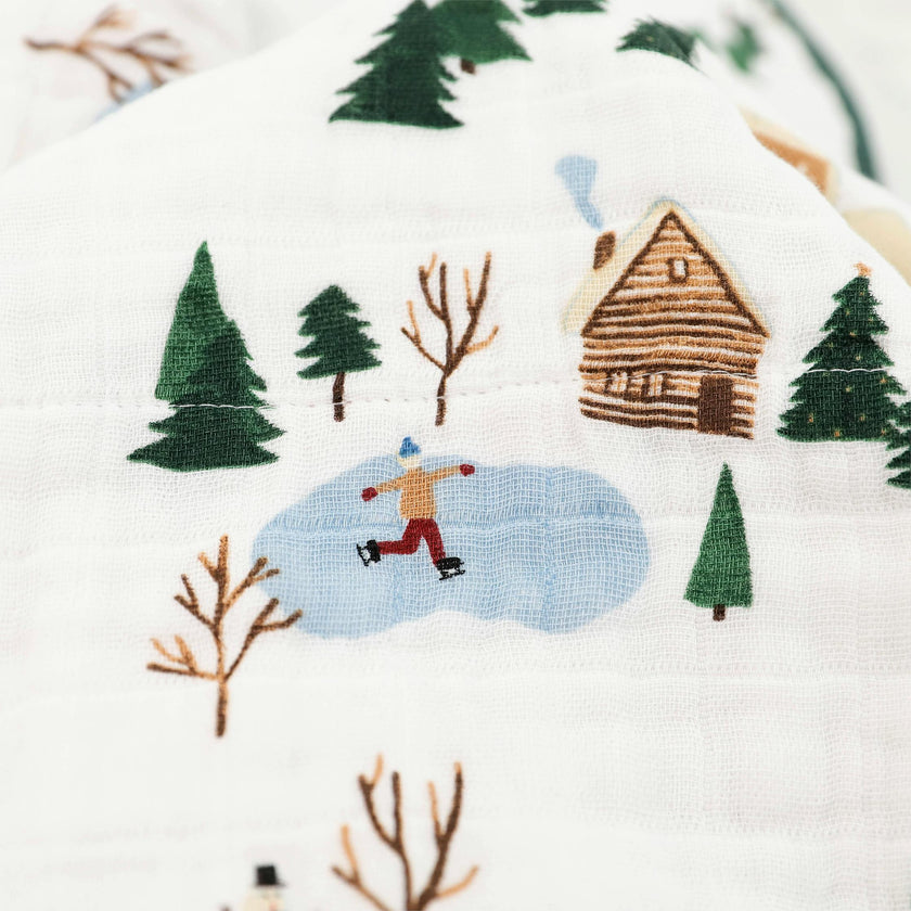 Original Cotton Muslin Quilt - Cozy Cabins