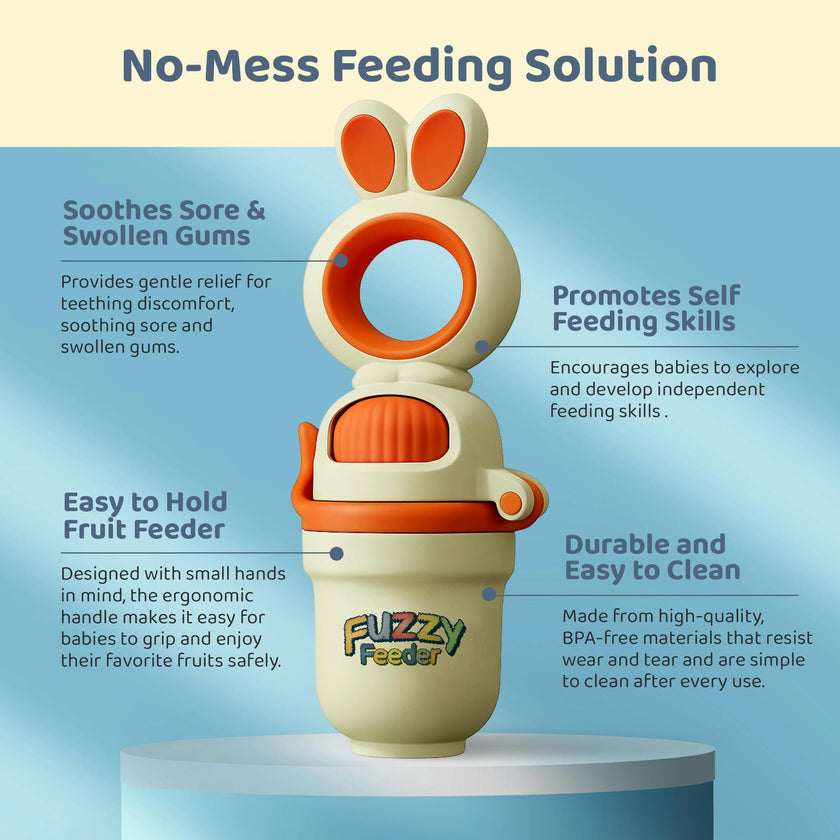 Baby Push Pop Fruit Feeder - Orange
