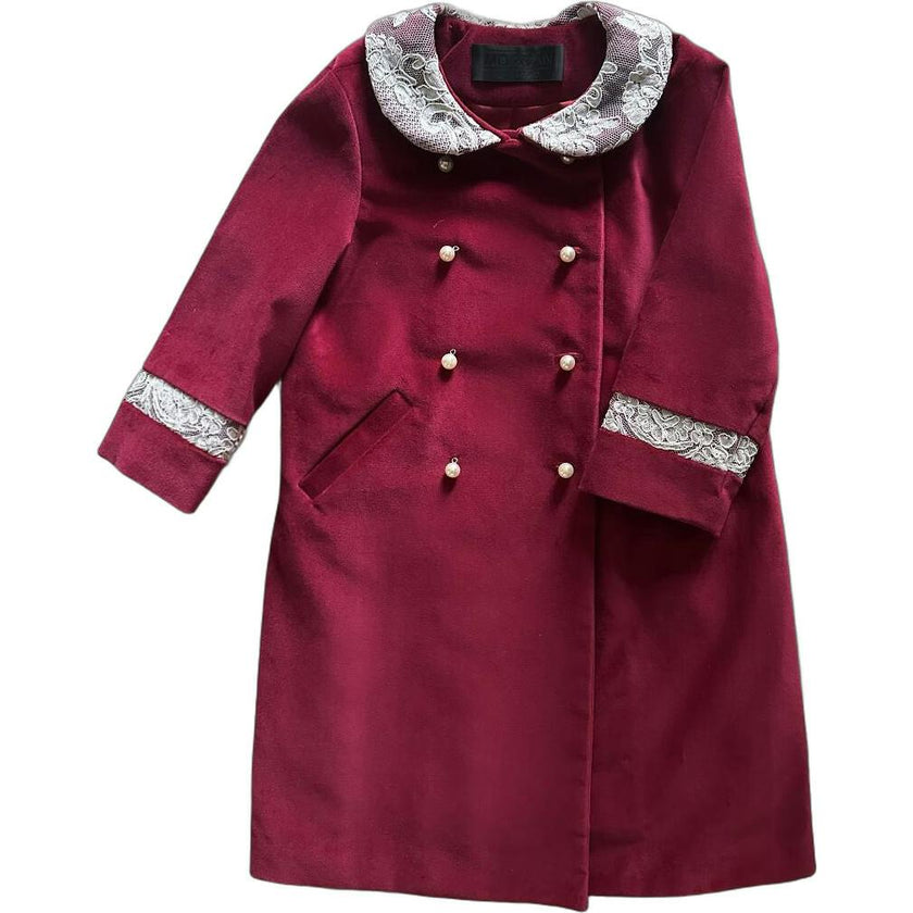 Colette Pea Coat - Burgundy