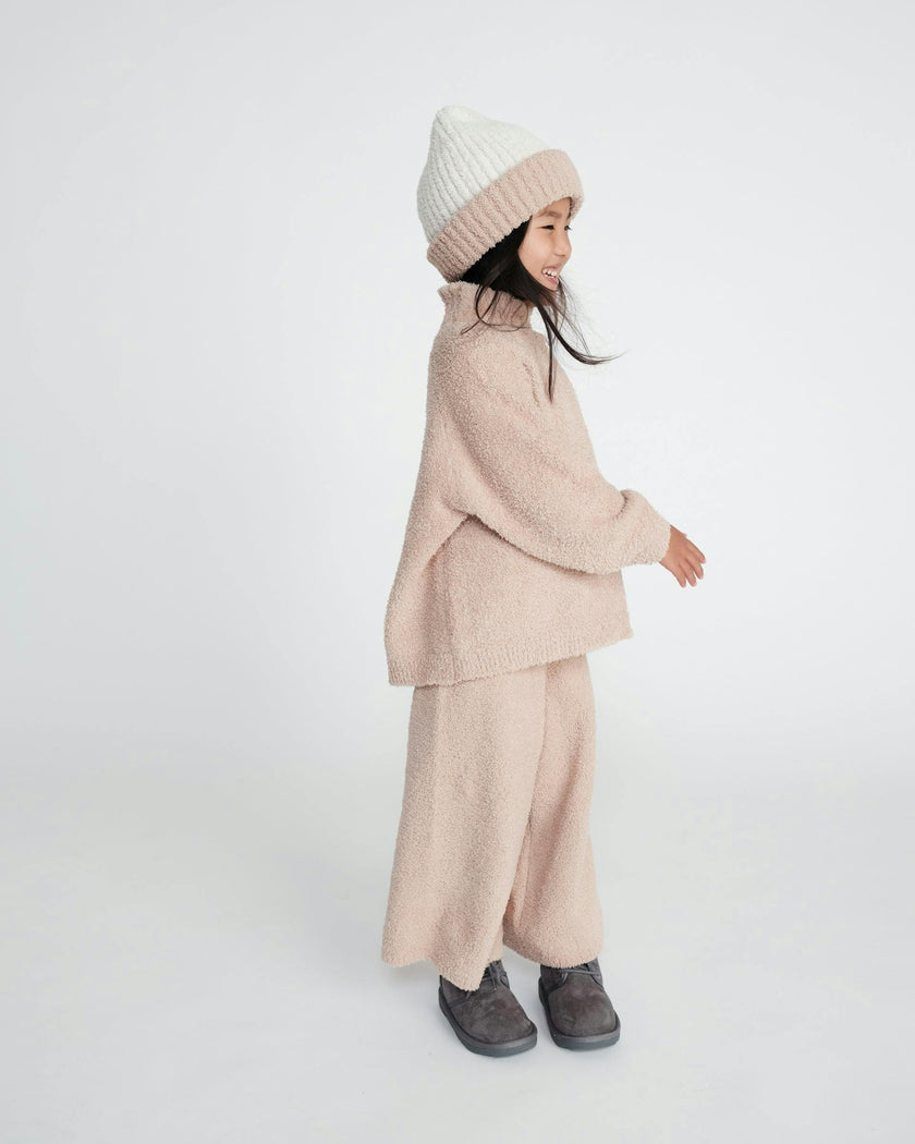 2-Tone Ribbed Beanie - Fuzzy