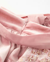 Destiny Velvet Frill Mini Skirt