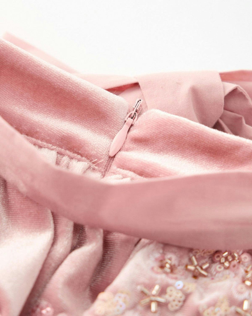 Destiny Velvet Frill Mini Skirt