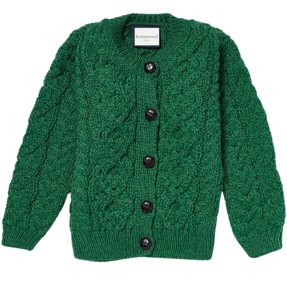 Hampstead Merino Cardigan - Intelligence Green