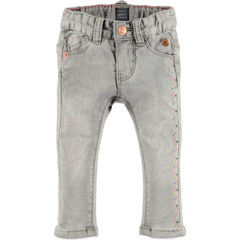 Side Embroidered Denim