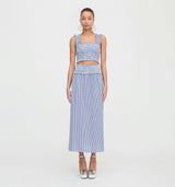 The Azalea Nap Top - Navy Gingham