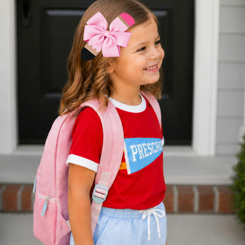 Pencil Back-to-School Hair Bow