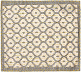 Artisan Hand Loomed Placemat - Gray Yellow Stitching - 14" x 19"- Set of 4 Arcadia Home