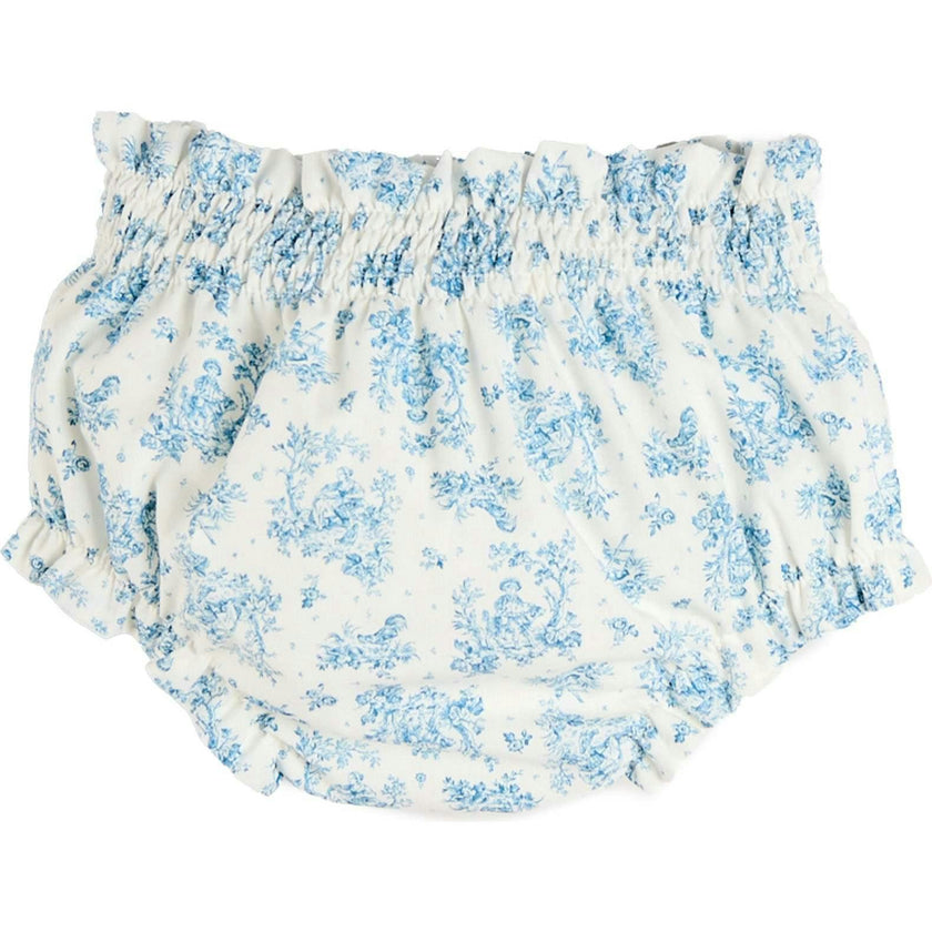 Audrey Toile Elasticated Waist Bloomers in Blue (1mth-12mths)