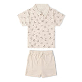 Organic Collar Tee & Shorts Set - Rodeo