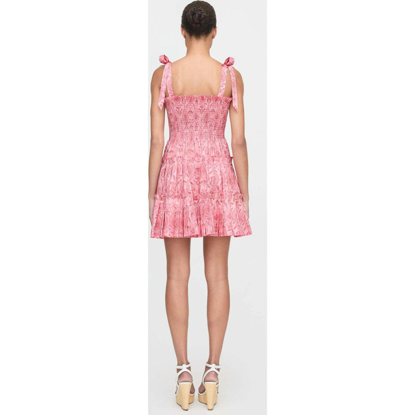 The Ribbon Charlotte Nap Dress - Pink Palm Ikat