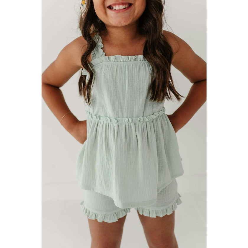Ruffle Gauze Tank