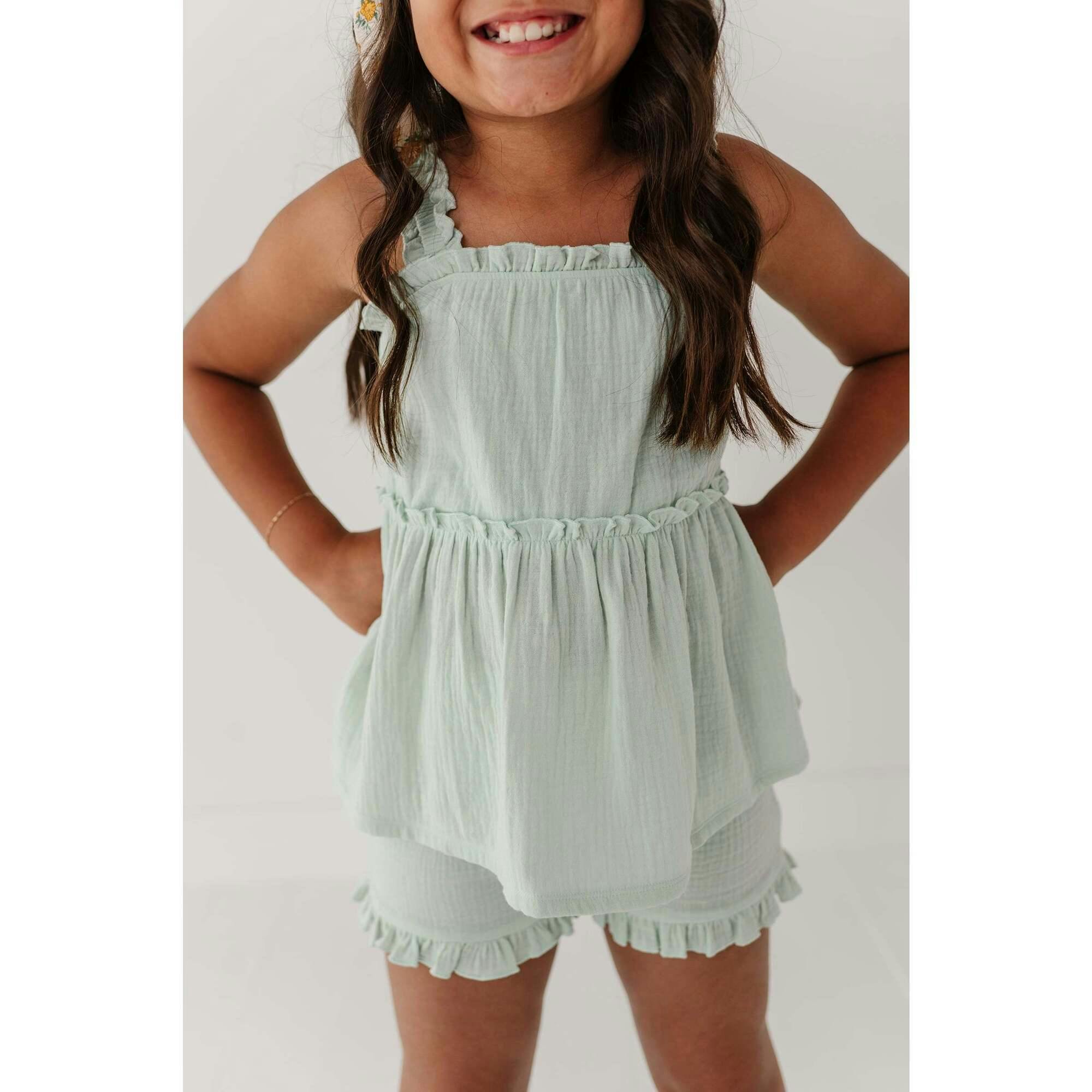 Ruffle Gauze Tank