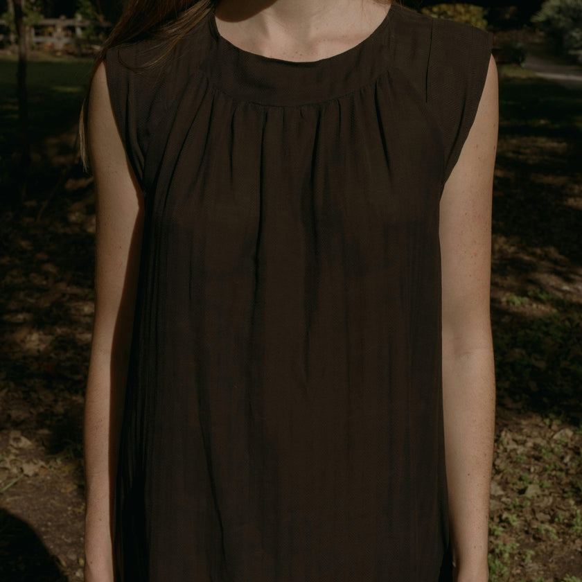 CHLOE SLIP DRESS HERRINGBONE