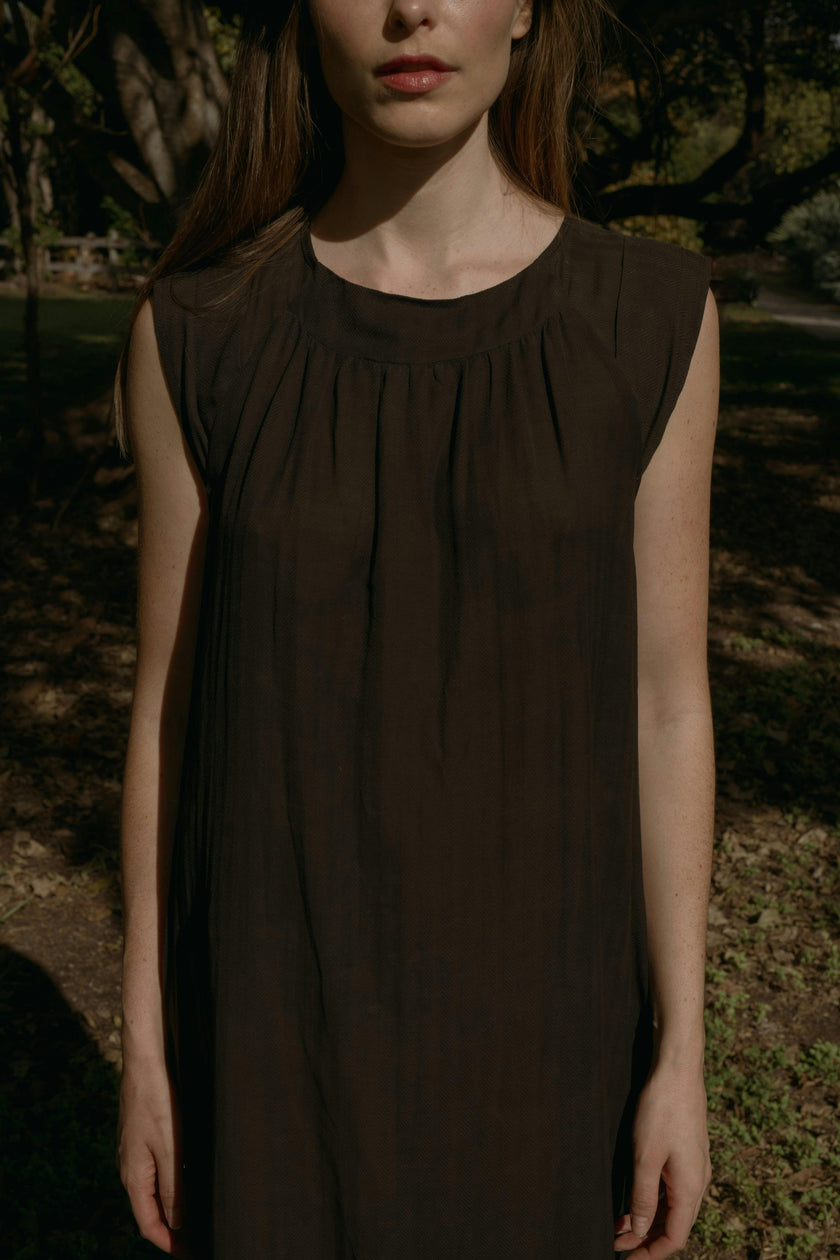 CHLOE SLIP DRESS HERRINGBONE
