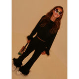 Black Feather Athletic Set