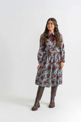 Printed Woven 2Pc Set Grey