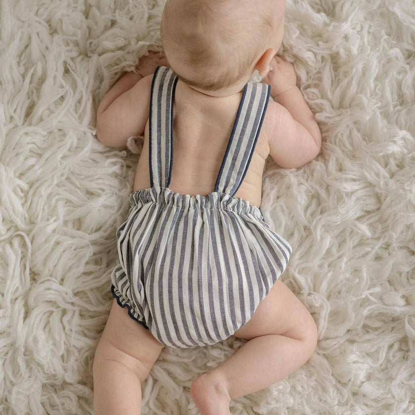 Robbie Linen Sleeveless Bubble Romper