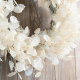 Dried Look Translucent Bleached Lunaria All Seasons Fall Wreath