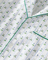 Men's Twill Pajama Set in Fairway Stripe
