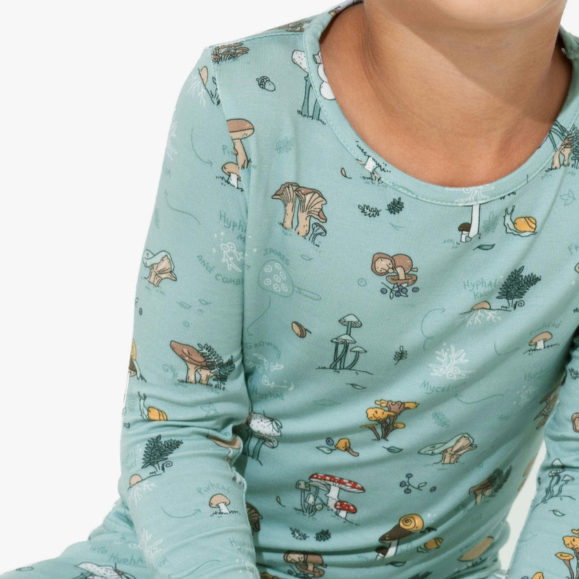 Mushroom Cycle Bamboo Kids Pajamas