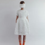 CAROLINE BOSMANS Rose Appliqué Skirt