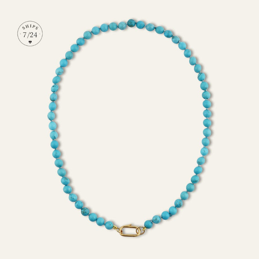 Turquoise Knotted Gemstone Strand
