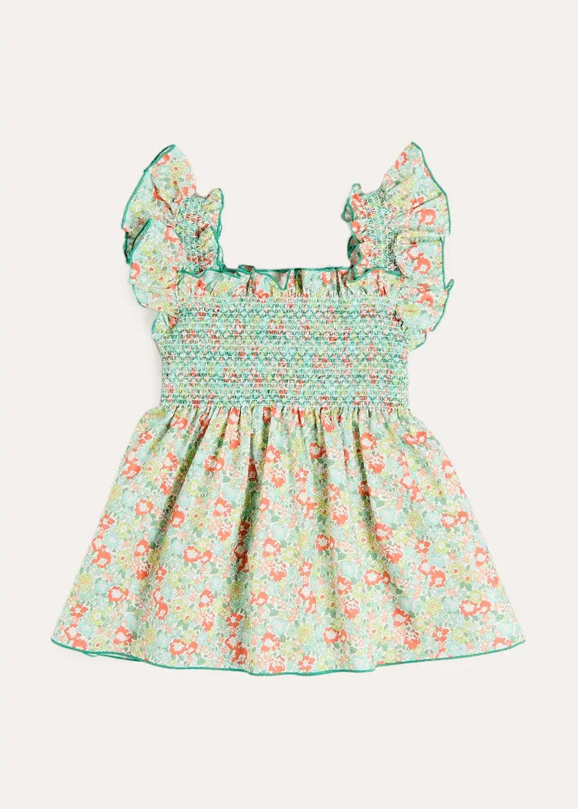 Mabel Floral Blouse in Green (2-12yrs)