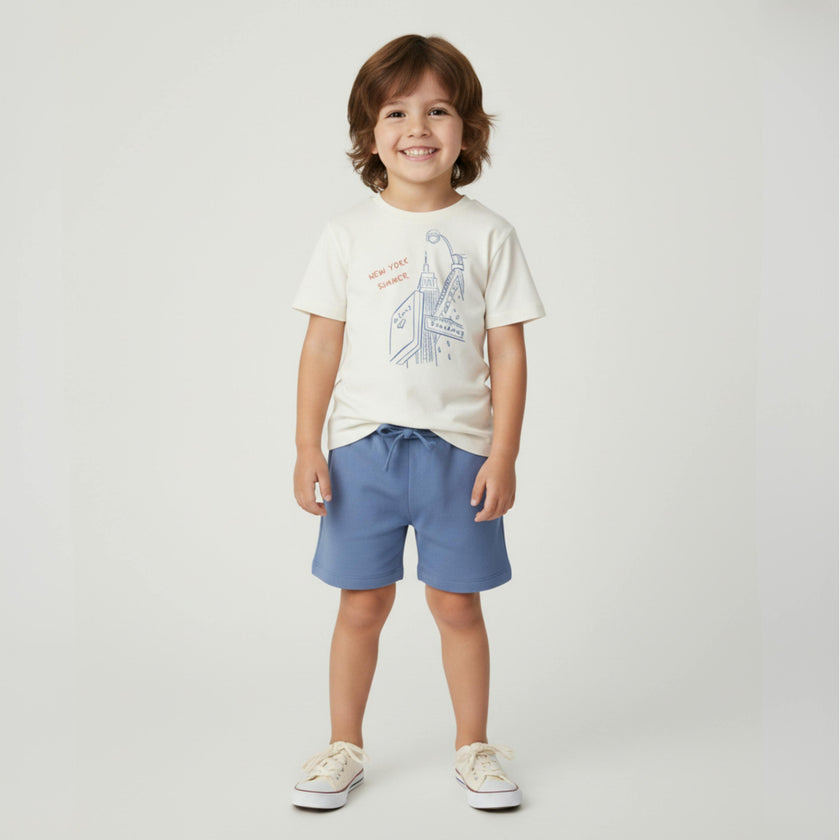 Organic Graphic Tee & Shorts Set - New York