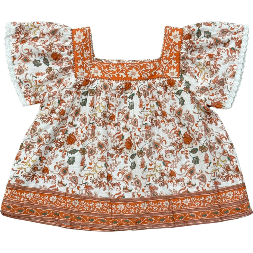Square Neck Peasant Top