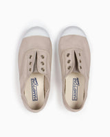 Hampton Canvas Plum Plimsolls in Putty