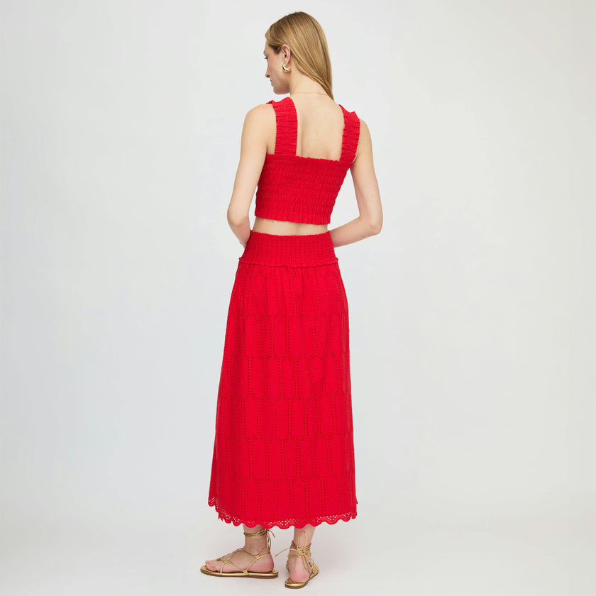 The Delphine Nap Skirt - Cherry Trellis Broderie