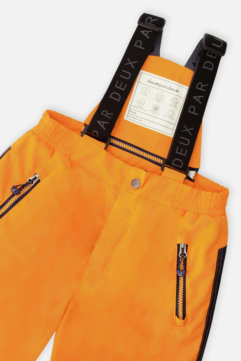 Two Piece Play Snowsuit Navy Blue and Orange with Orange Pants