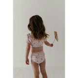Girl's Puff Sleeve Swimsuit