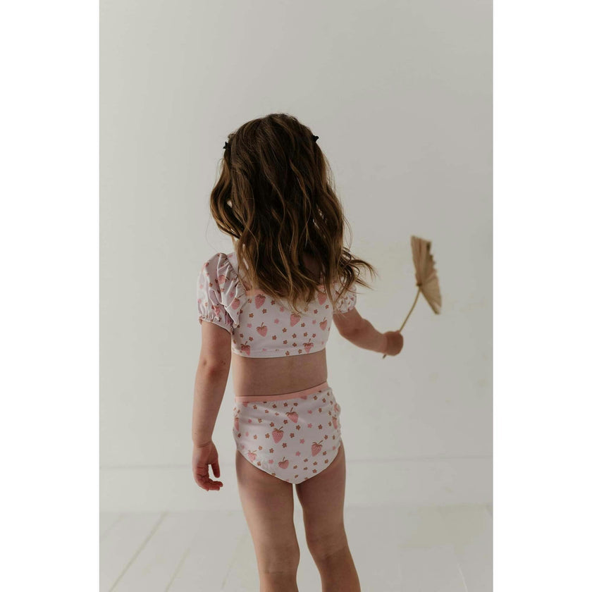 Girl's Puff Sleeve Swimsuit