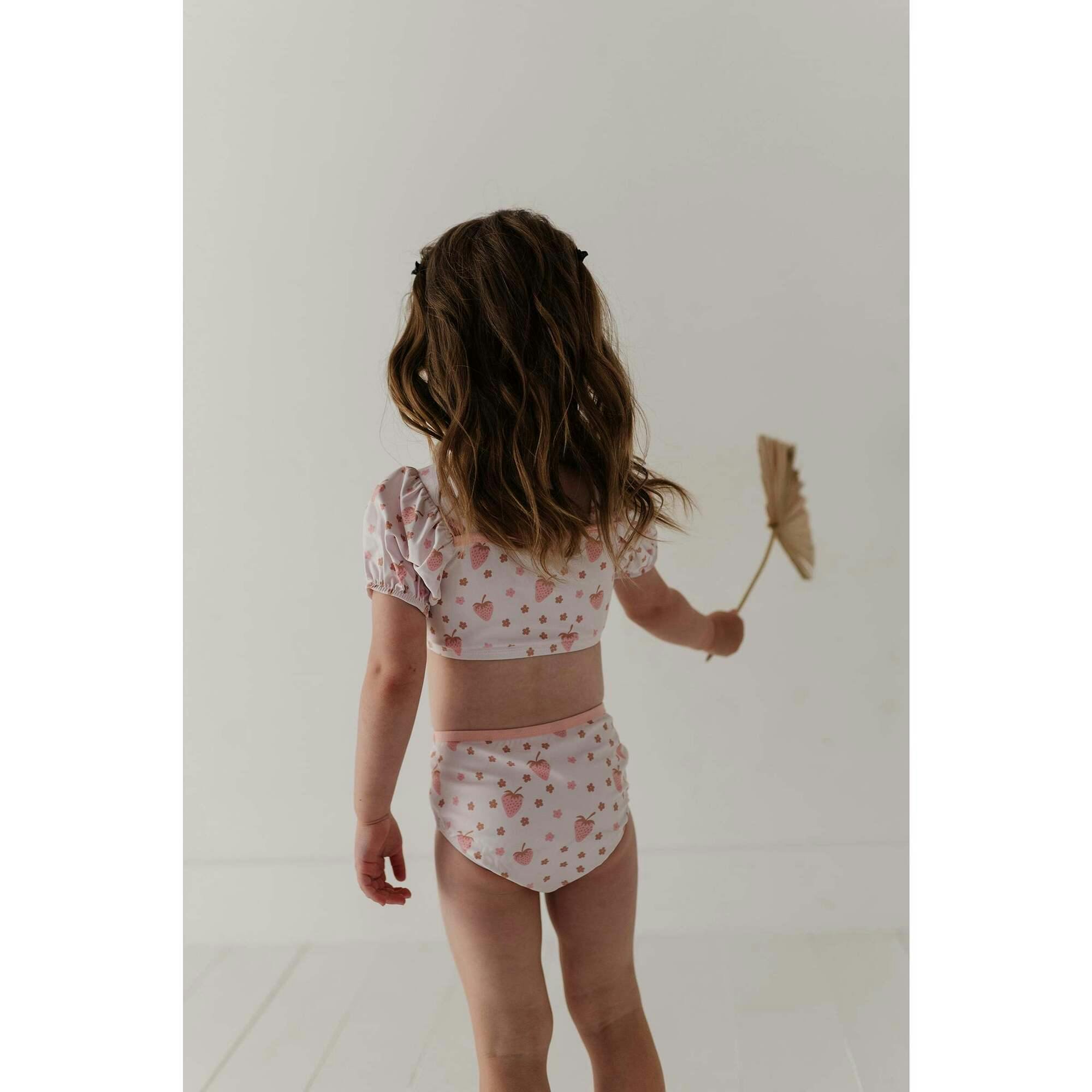 Girl's Puff Sleeve Swimsuit